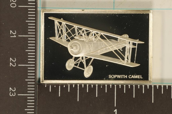.61 TROY OZ PF STERLING SILVER INGOT AIRPLANE