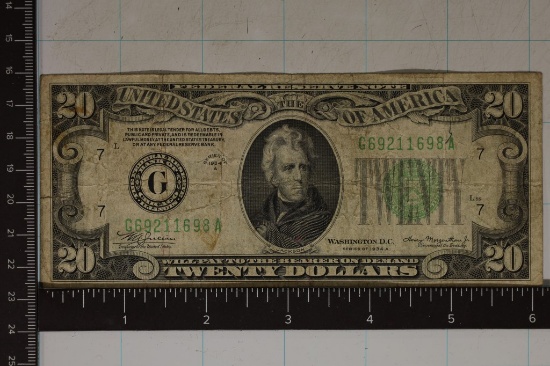 1934-A US $20 FRN GREEN SEAL NOTE