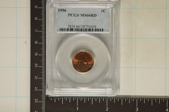 1956 LINCOLN WHEAT CENT PCGS MS66RD