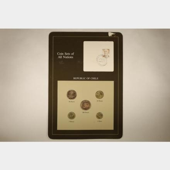 COIN SETS OF ALL NATIONS REPUBLIC OF CHILE 5 COIN