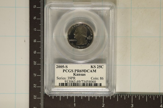2005-S KANSAS QUARTER PCGS PR69 DCAM