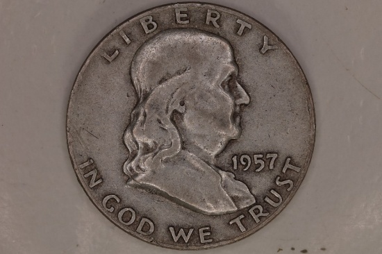 1957-D SILVER FRANKLIN HALF DOLLAR