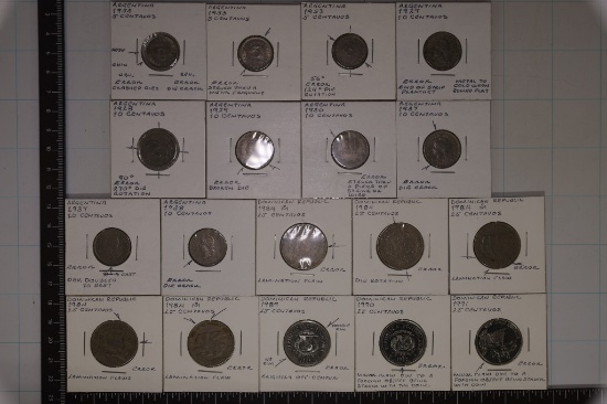 18 FORIEGN ERRORS COINS: 10-ARGENTINA (1927-1953)