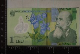 2018 CU COLORIZED POLYMER ROMANIA 1 LEU BILL