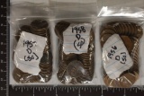 150 LINCOLN WHEAT CENTS: 50 EACH OF 1956-D, 1957-D
