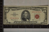 1963 US $5 RED SEAL NOTE SMALL INK SPOTS ON OBV