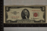 1953-A US $2 RED SEAL STAR NOTE CRISP UNC