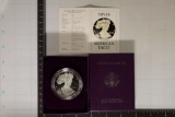 1986-S PROOF AMERICAN SILVER EAGLE IN BOX AND