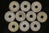 10 ASIAN / CHINESE CASH COINS