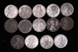 18 LINCLON STEEL WAR CENTS: 10-1943-P, 2-1943-D &