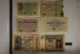 6-1920'S GERMAN BILLS: 2 CRISP, 2 DECENT & 2