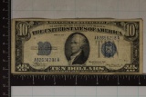 1934-A US $10 SILVER CERTIFICATE BLUE SEAL