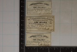 3 CONFEDERATE STATE BOND COUPONS: $2-1865, $4-