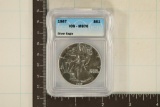 1987 AMERICAN SILVER EAGLE ICG MS70 1 OZ. SILVER