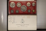 1974 BAHAMAS SILVER 9 COIN PF SET: 2.8721 OZ. ASW