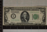 1934-C US $100 FRN GREEN SEAL CRISP AU WITH ONE