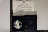 1996-P PROOF AMERICAN SILVER EAGLE IN BOX AND