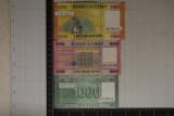 3-CRISP UNC LIBAN BILLS, 1000, 5000 & 10000 POUNDS