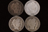 1911, 1912 & 2-1916 SILVER BARBER DIMES