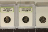3 WASHINGTON QUARTERS: 1966 UNC, 1981-S & 1989-S