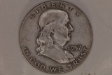 1957-D SILVER FRANKLIN HALF DOLLAR