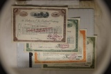 4 ASSORTED VINTAGE RAILROAD STOCK CERTIFICATES