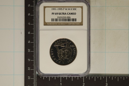 1991-95 WWII US HALF DOLLAR NGC PF69 ULTRA CAMEO