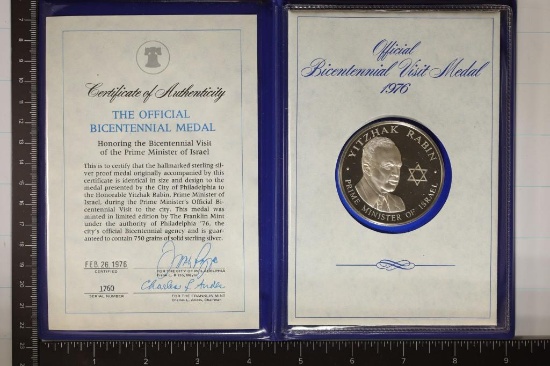 1976 STERLING SILVER PROOF BICENTENNIAL VISIT