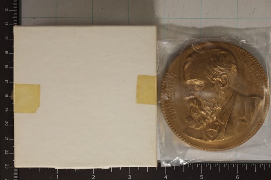 3" BRONZE BENJAMIN HARRISON INAUGURAL MEDAL