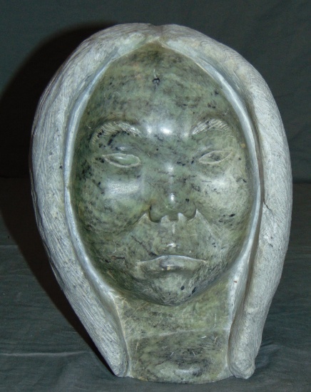 Inuit Woman Sculpture, Davidee Ningeok