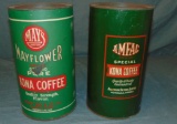 Kona Coffee Tin Lot of Two.