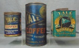 Yale Coffee. Lot of Three Tins.