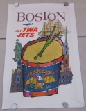 TWA Poster. Boston.