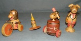 Wood Carved Toy Lot.