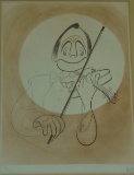 Signed Hirschfeld Lithograph. Jack Benny.