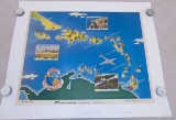 West Indies 1950's Map Poster