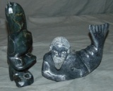 (2) Canadian Inuit Sculptures