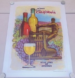 Amadu Gonzalez. California Wine Poster.