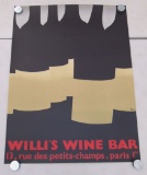 Willi's Wine Bar. Bali. Poster.