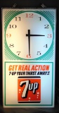 7UP Advertising Light Up Clock