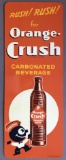 Scarce, 1940's Orange Crush Masonite Sign