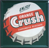 Orange Crush Bottle Cap Tin Advertising Sign