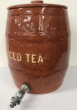 Brown Glaze Stonewar Ice Tea Dispenser