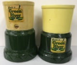 (2) Green River Fountain Syrup Dispensers