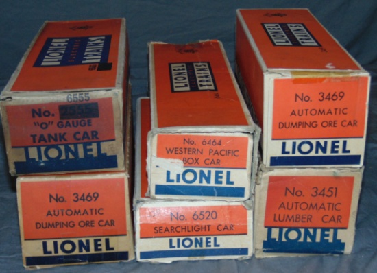 6 Boxed Lionel Freight Cars