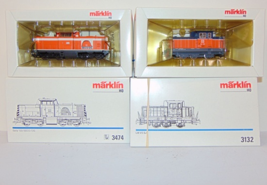 2 Boxed Marklin HO Diesels