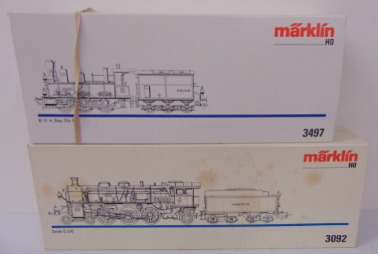 2 Boxed Marklin HO Swiss Steam Locomotives
