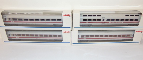 4 Marklin HO ICE Extension Cars