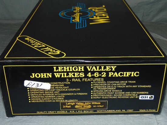 Weaver John Wilkes Pacific Loco, ProtoSounds