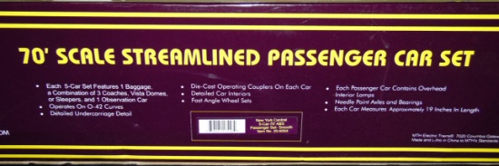 MTH 20-6554 NYC Smooth-Side Passenger Cars